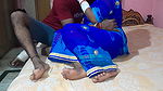 Indian bhabi  wear blue  saree and fuck hard by devar