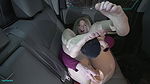 Back seat car quickie smell my feet cum in my pussy cream pie