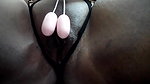 Vibrator on a sensitive pussy