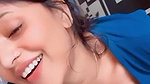 cute desi lady cleavage in blue top 22
