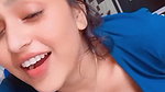 cute desi lady cleavage in blue top 22
