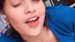 cute desi lady cleavage in blue top 22