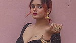 chubby bengali lay big breast and navel in black saree 22