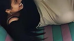 busty kannadiga lady cleavage in black dress2