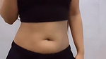chandini sexy hot navel and tummy in black sport costume 22