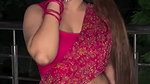 hot sizzling insta model sexy navel in pink saree 22
