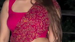 hot sizzling insta model sexy navel in pink saree 22