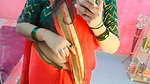 homely marathi lady open deep navel in red saree 22