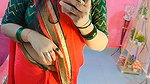 homely marathi lady open deep navel in red saree 22