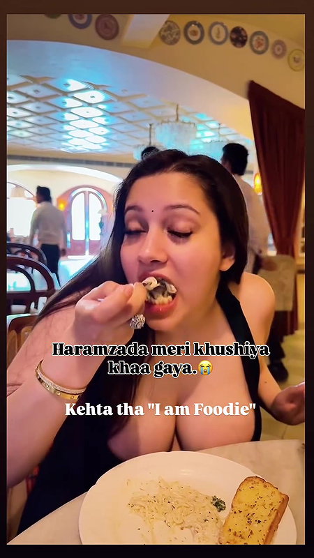 busty punjabi lady huge breasts in black top 22