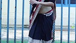 viber sexy big fleshy deep navel in black saree 22