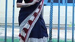 viber sexy big fleshy deep navel in black saree 22