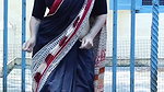 viber sexy big fleshy deep navel in black saree 22