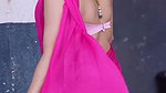 ANKITA TOO SEDUCTIVE WIFE MATERIAL FLAUNTING HER WAIST AND BACKLESS IN PINK SAREE 22