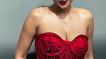 NIA SLUTTY OPEN DEEP CLEAVAGE LUSTY IN OFF SHOULDER DRESS YUMM 24