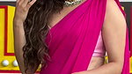 ANKITA TOO SEDUCTIVE WIFE MATERIAL FLAUNTING HER WAIST AND BACKLESS IN PINK SAREE 24