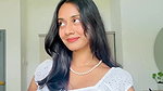 beautiful lankan girl deep sexy navel in white top and floral midy 22