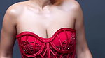 NIA SLUTTY OPEN DEEP CLEAVAGE LUSTY IN OFF SHOULDER DRESS YUMM 26