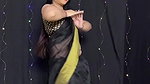 anjali rana hot sizzling dance in black saree and belly chain 22