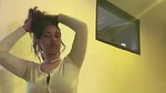 hot sexy girl wide tummy and navel in white top 22