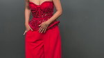 NIA SLUTTY OPEN DEEP CLEAVAGE LUSTY IN OFF SHOULDER DRESS YUMM 22