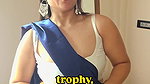 fleshy desi belly dancer in white top and midy 22