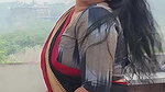 harsha tempting curvers and tummy in black saree 22