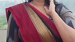 harsha tempting curvers and tummy in black saree 22