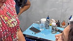 cute chubby girl crying while navel piercing 22