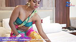 Beautiful hot girls sensual shoot showing huge cleavage and navel 22