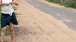 Sexyindianwife nude walking at rajsthan highway and fingering in car hot video 22