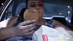 SSBBW Eating in Car POV