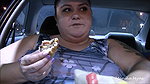 SSBBW Eating in Car POV