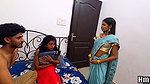 Asian Indian Desi Husband Cheating and Caught by Wife Fucking to Girlfreind Husband Wife Girlfriend Threesome Video