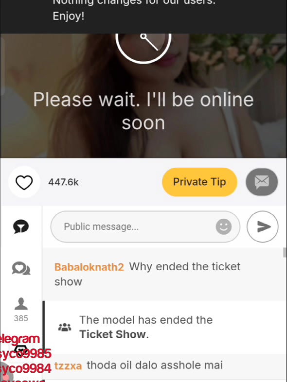 Its_Amesha 23 Ticket show hot lesbian show both girl doggy pussy show