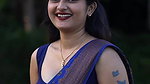 cute sexy malayali girl cleavage and navel in violet saree 22
