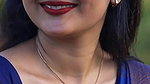 cute sexy malayali girl cleavage and navel in violet saree 22