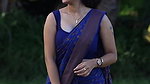 cute sexy malayali girl cleavage and navel in violet saree 22