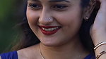 cute sexy malayali girl cleavage and navel in violet saree 22