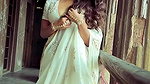 DIPSHA ROY DESI BONG DIVA CURVY IN BRA BLOUSE DESIGN SAREE SHOOT 22