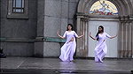 Sexy NRI Desi Girl Wide Open Navel Dance in White Saree 22