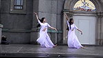 Sexy NRI Desi Girl Wide Open Navel Dance in White Saree 22