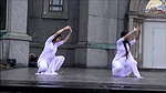 Sexy NRI Desi Girl Wide Open Navel Dance in White Saree 22