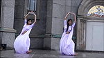 Sexy NRI Desi Girl Wide Open Navel Dance in White Saree 22
