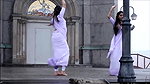 Sexy NRI Desi Girl Wide Open Navel Dance in White Saree 22