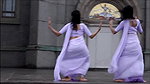 Sexy NRI Desi Girl Wide Open Navel Dance in White Saree 22