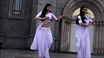 Sexy NRI Desi Girl Wide Open Navel Dance in White Saree 22