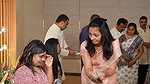 Tulu sexy aunty open navel in pink saree 22