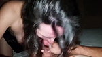 Horny brunette adores to suck friends penis before rough sex