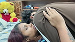 Ass press kiss, neck kiss, pussy rub and kiss in nighty